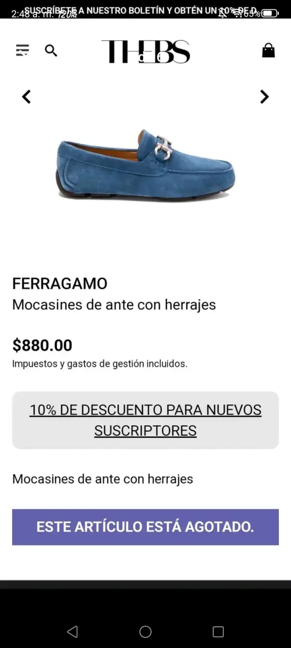 Mocasines de cuero azul Ferragamo original - 4