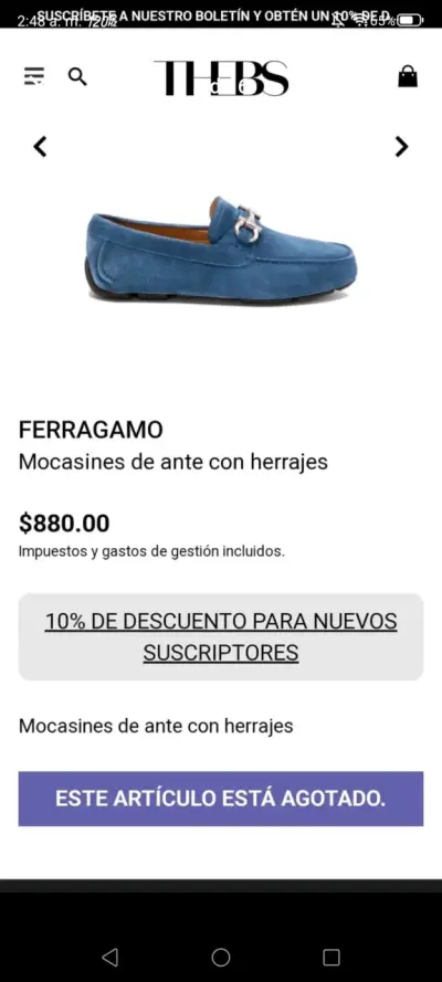 Mocasines de cuero azul Ferragamo original - miniatura 4