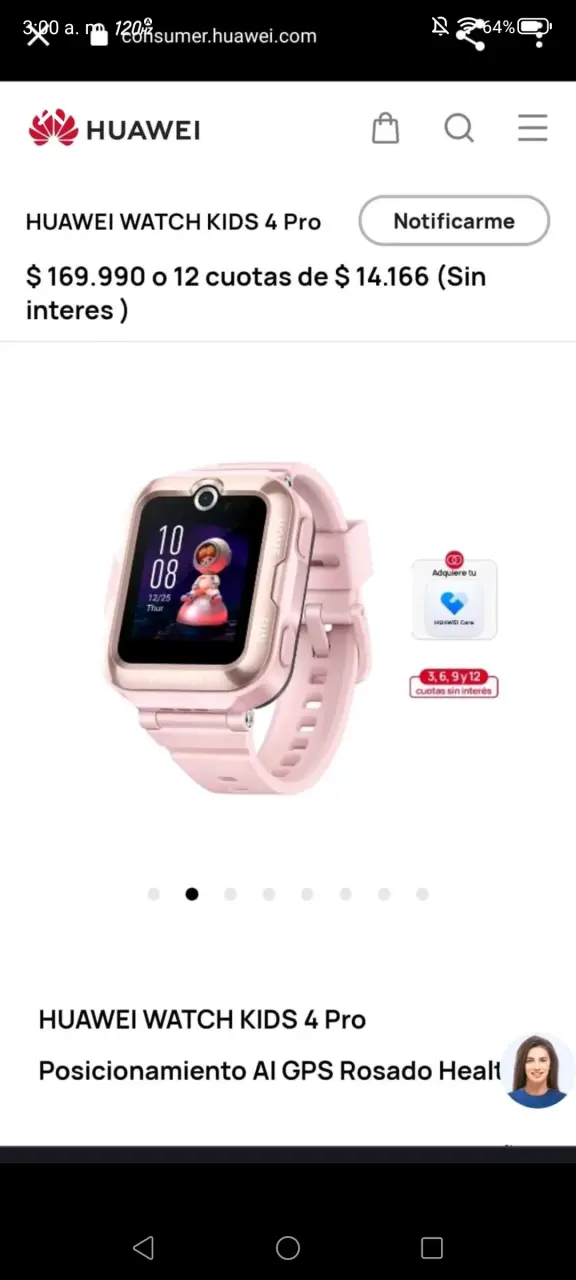 Smartwatch Huawei Watch Kids 4 Pro Rosado - 3