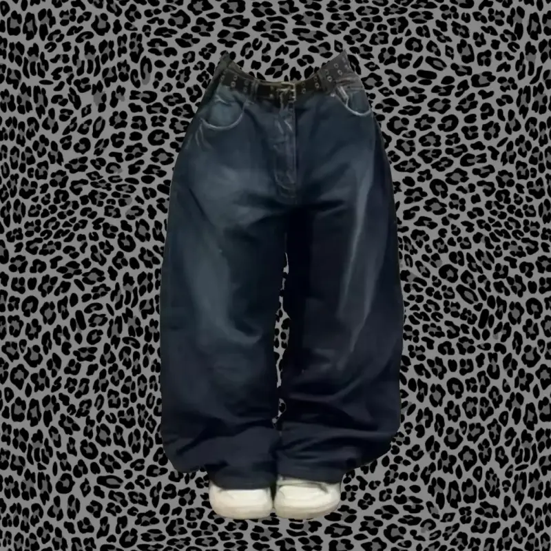 Jeans anchos de León y dragón chino - 2