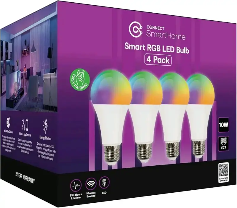 Pack de 4 ampolletas LED RGB inteligentes - 1