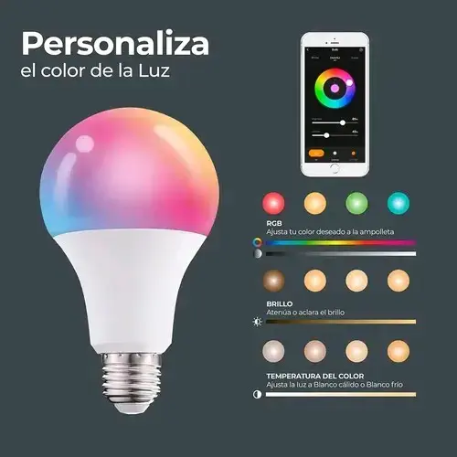 Pack de 4 ampolletas LED RGB inteligentes - 4