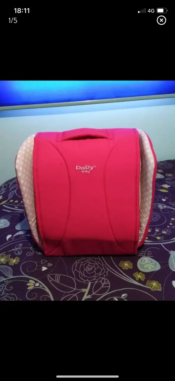 Cambiador de bebé portátil Baby Way rosa - 1