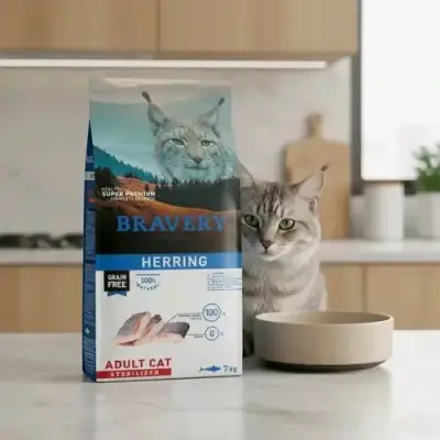 Alimento para gato esterilizado Bravery Herring 7kg - miniatura 1