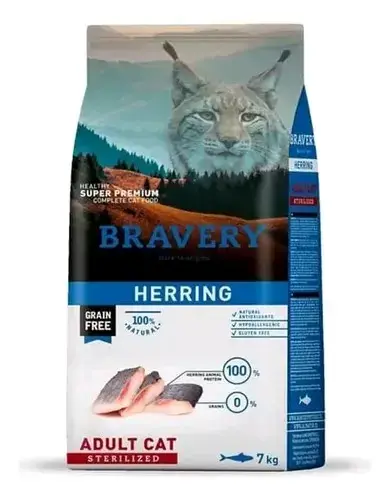 Alimento para gato esterilizado Bravery Herring 7kg - 2
