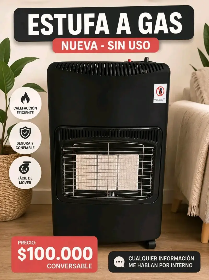 Estufa a gas nueva sin uso