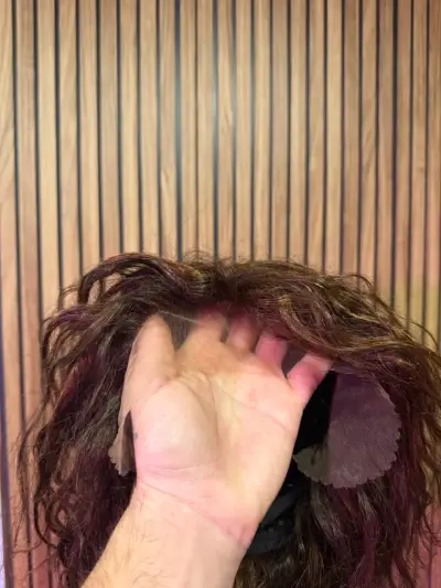 Peluca cabello humano ondulada con lase frontal - miniatura 2