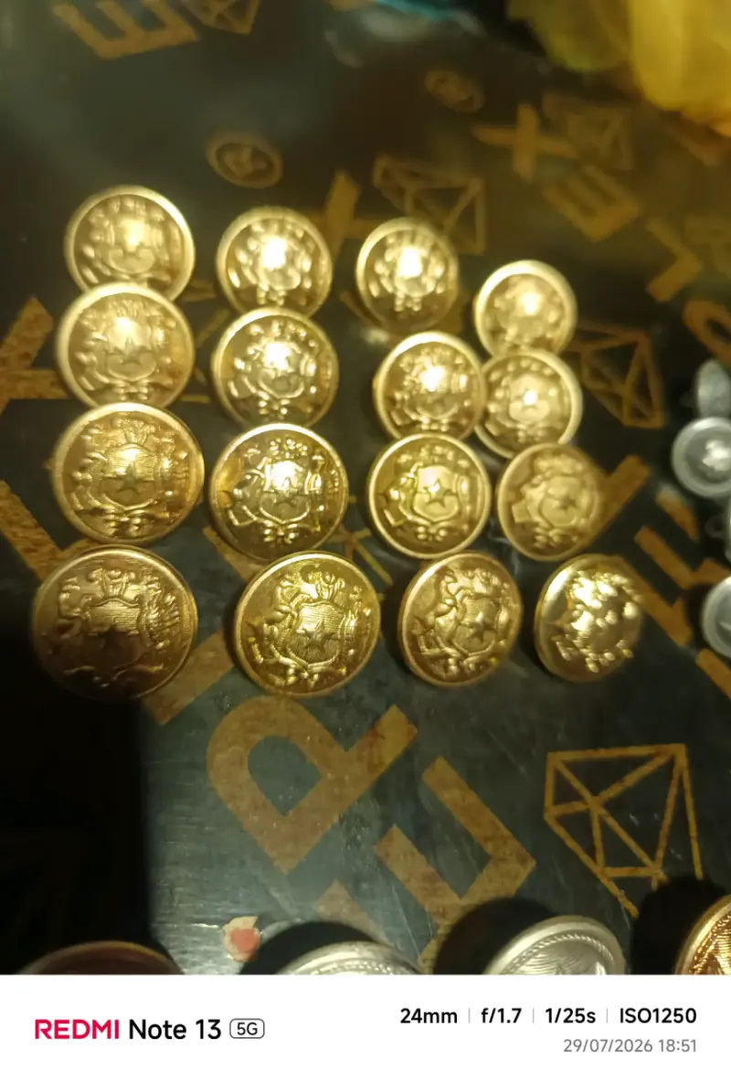 Botones Metálicos Decorativos con Diseño de Águila y Estrella - 4