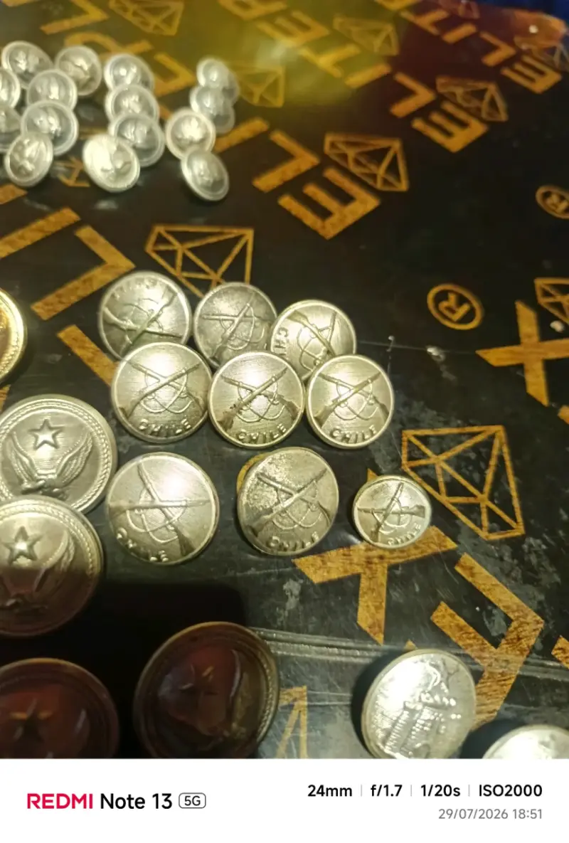 Botones Metálicos Decorativos con Diseño de Águila y Estrella - 6
