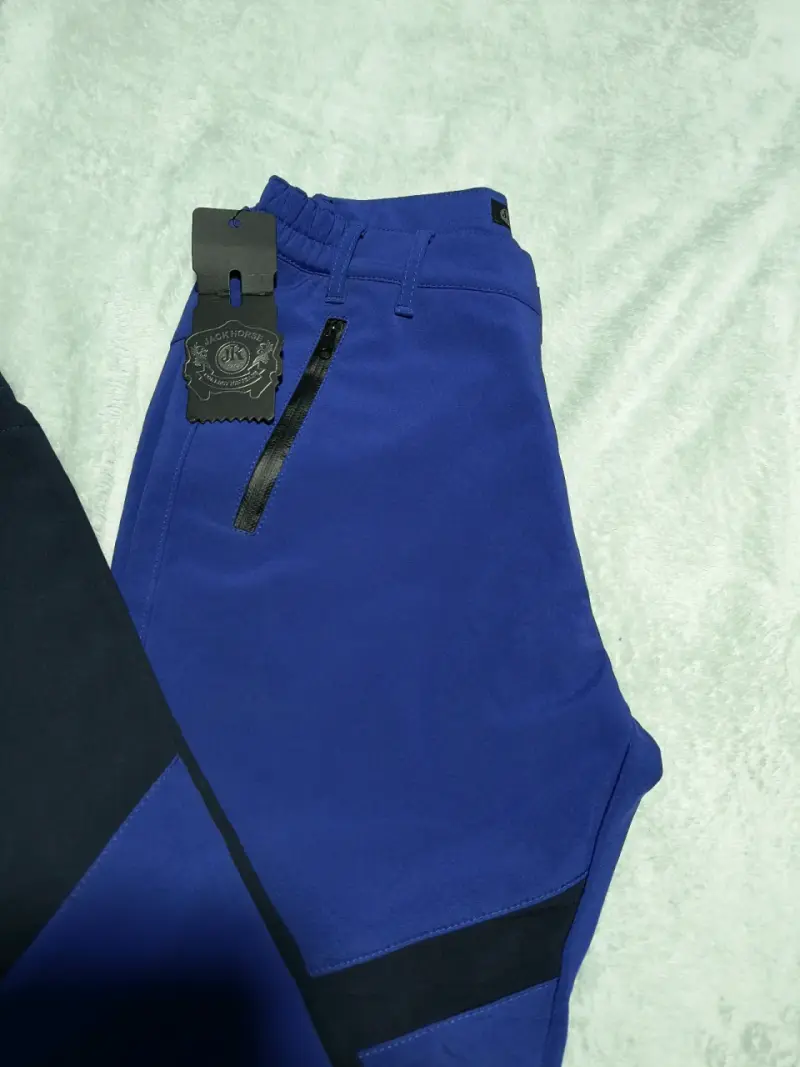 Pantalones de trekking azul y negro con bolsillos - 4