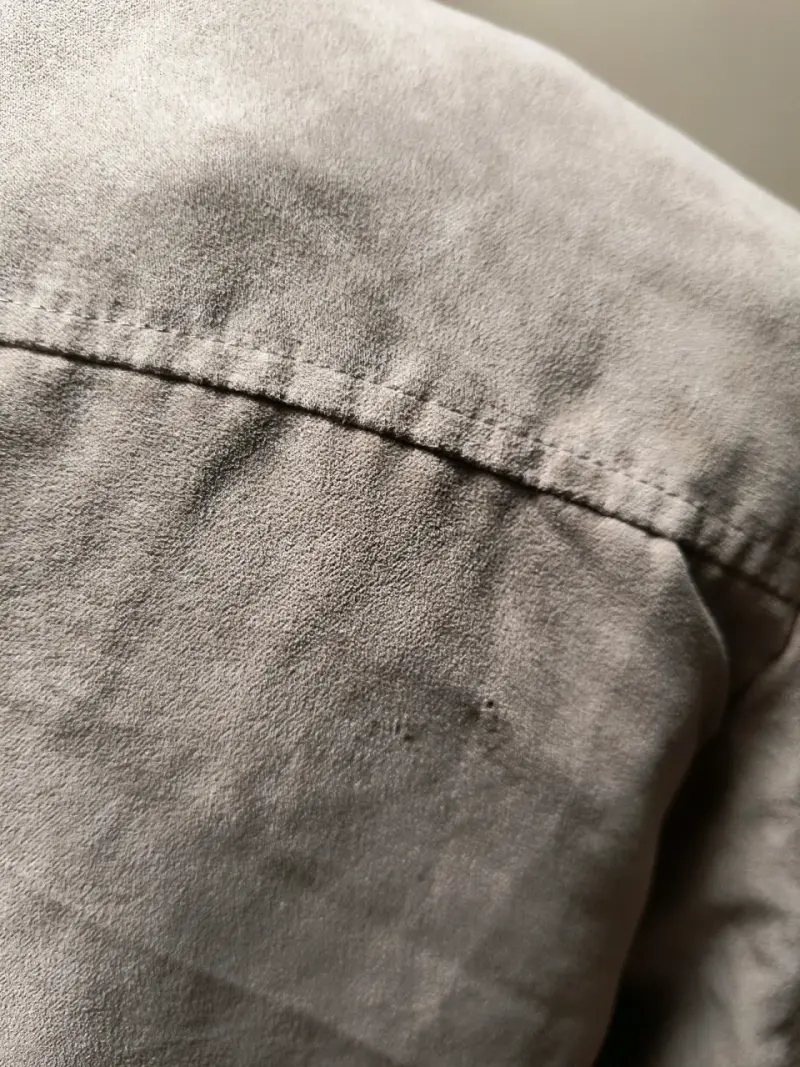 Chaqueta de gamuza con flecos beige Sybilla - 4