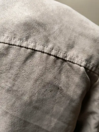 Chaqueta de gamuza con flecos beige Sybilla - miniatura 4