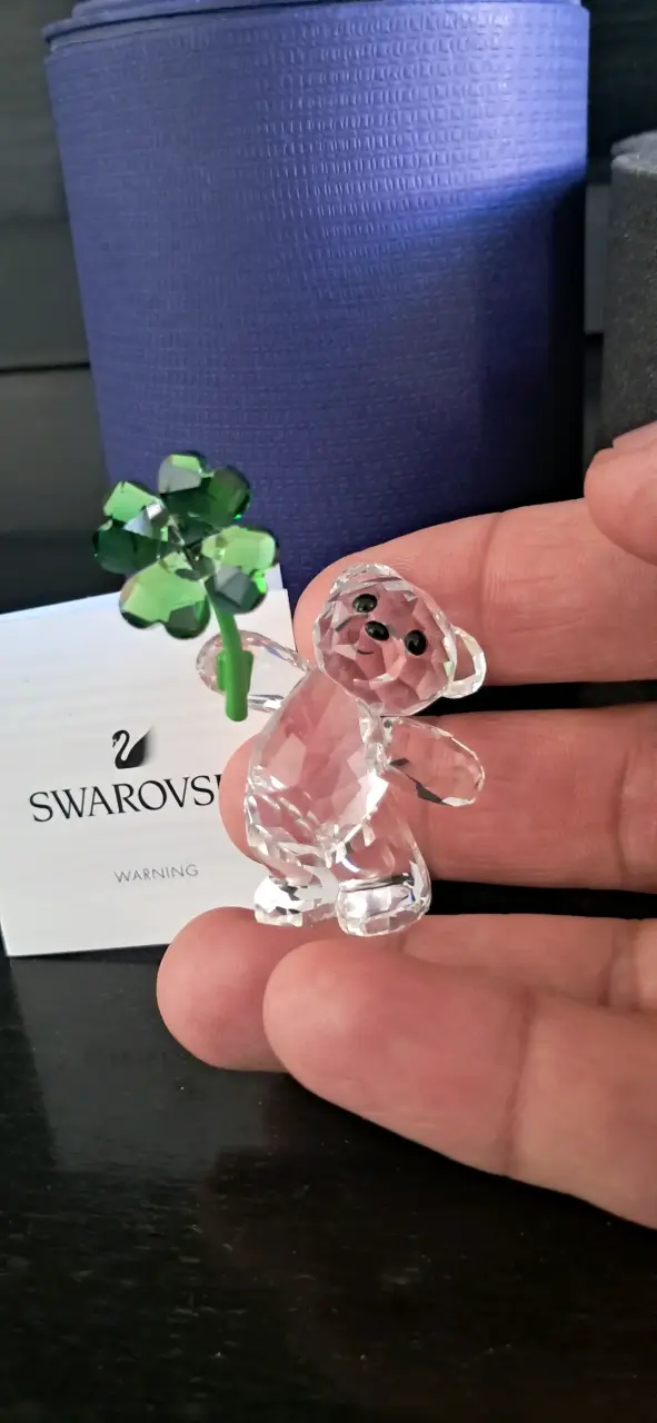 Figura de cristal oso con trébol Swarovski - 4
