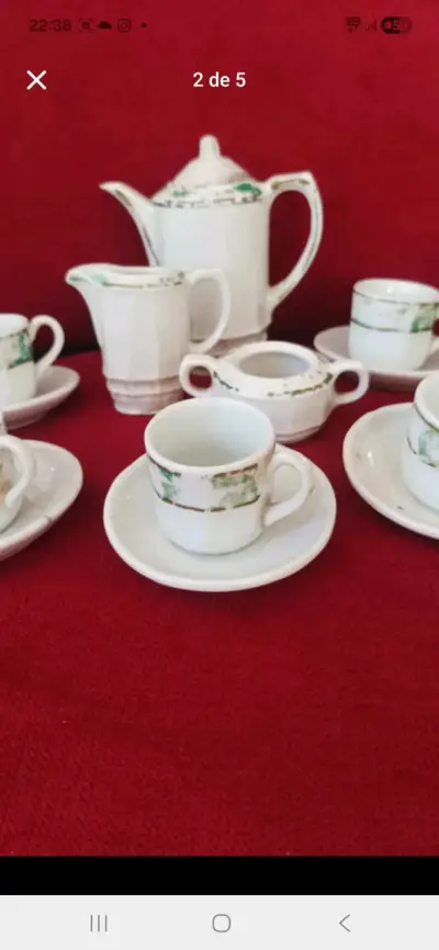 Juego infantil de té de porcelana alemana año 1920 - miniatura 2