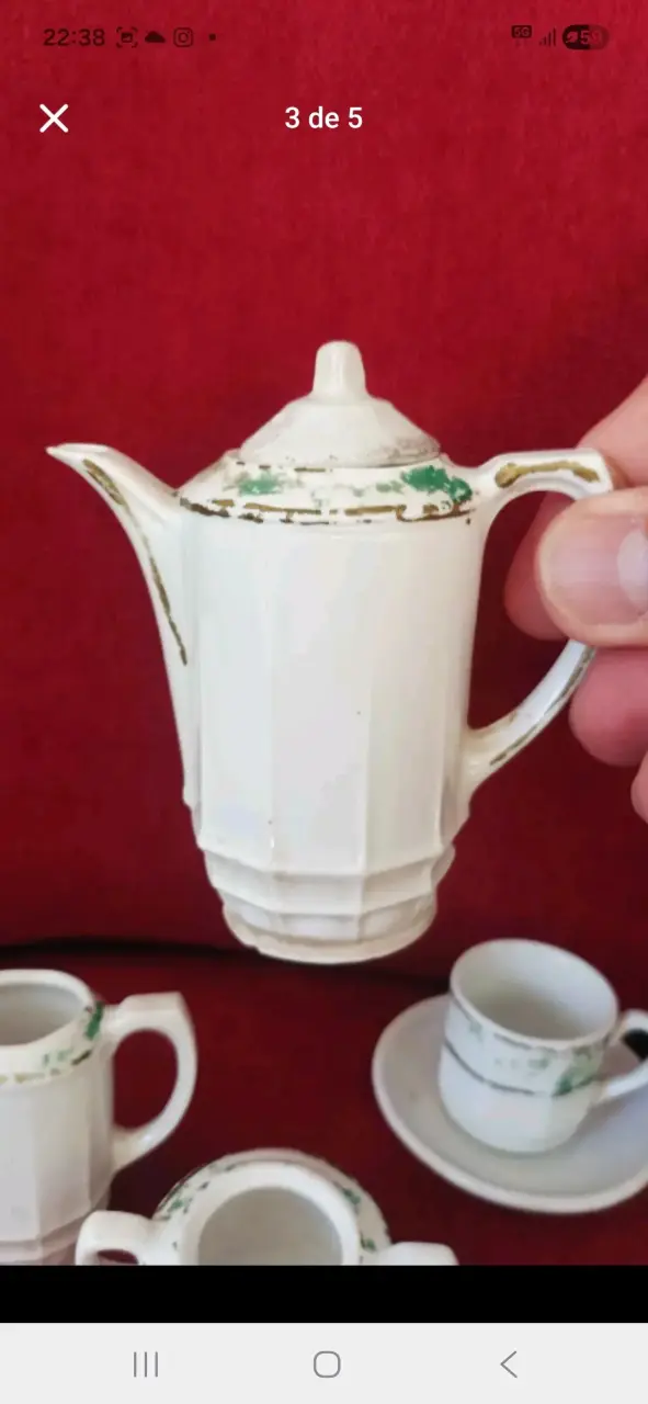 Juego infantil de té de porcelana alemana año 1920 - 3