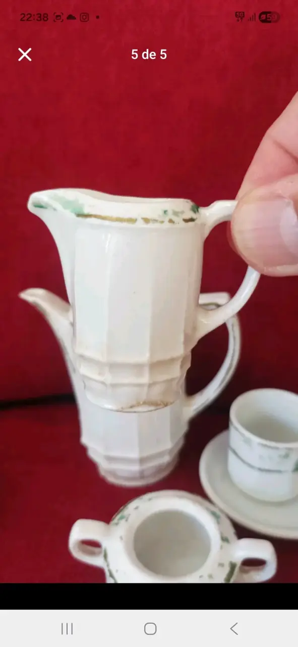 Juego infantil de té de porcelana alemana año 1920 - 5