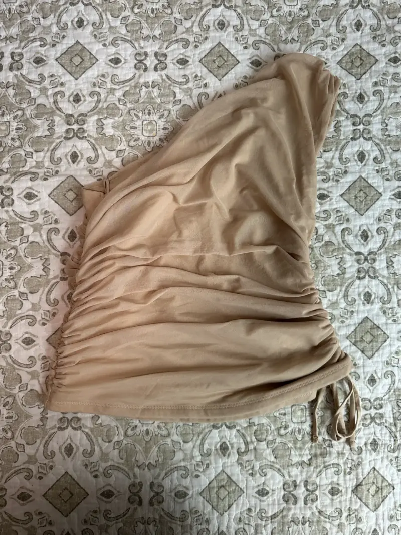 Top Beige Abercrombie & Fitch One Shoulder - 3