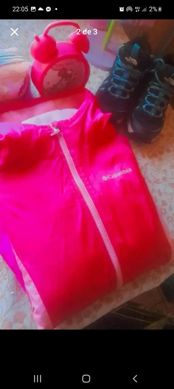 Chaqueta Columbia para niños color fucsia