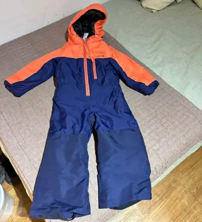 Enterito de nieve para niños Wed'ze azul y naranja - miniatura 1