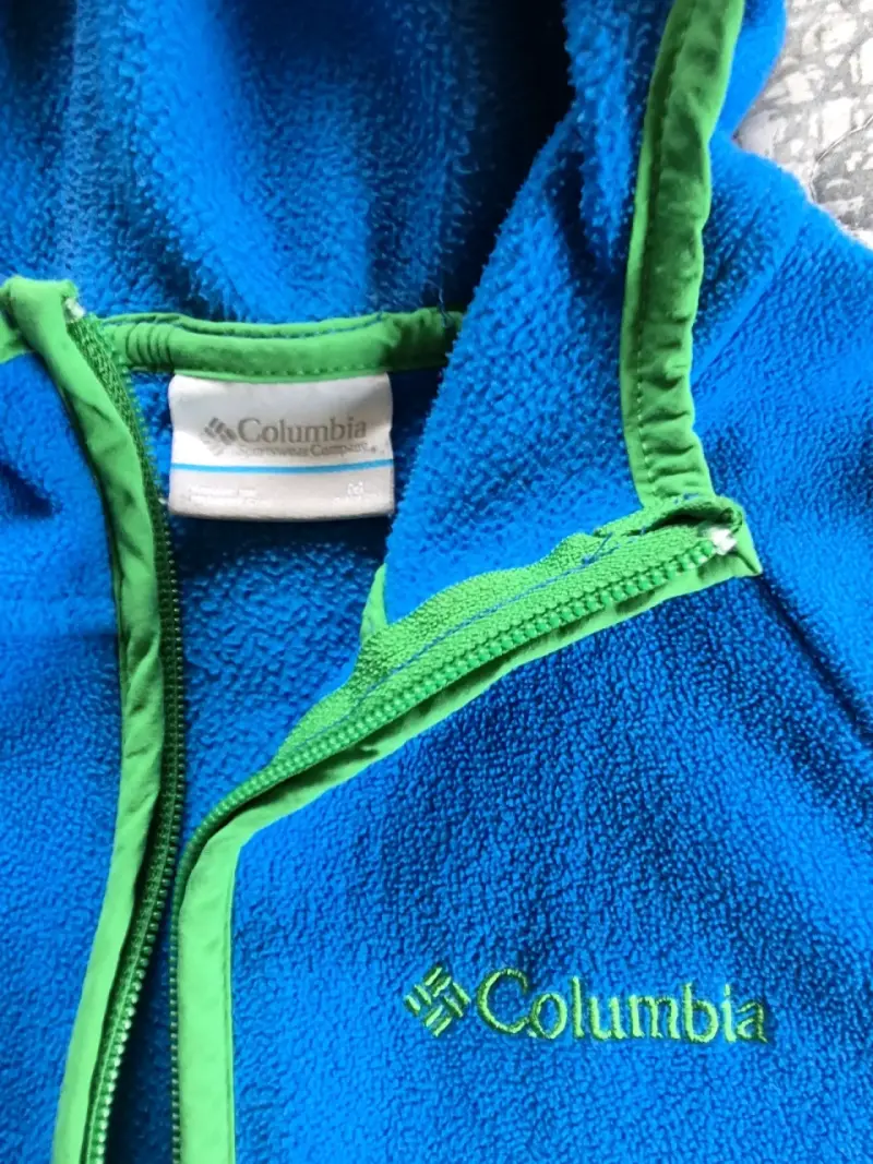 Chaqueta polar azul Columbia con capucha - 2