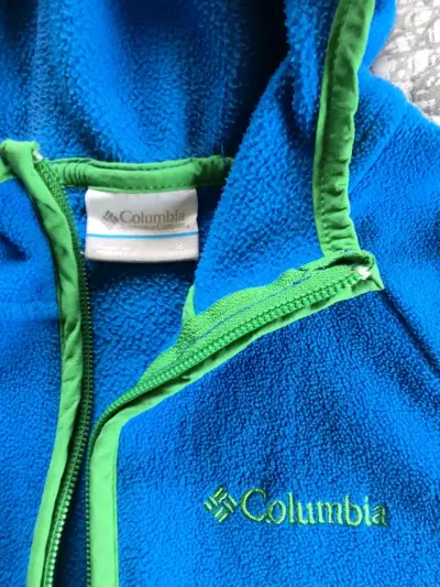 Chaqueta polar azul Columbia con capucha - miniatura 2