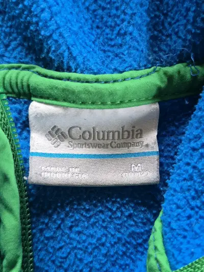 Chaqueta polar azul Columbia con capucha - miniatura 3
