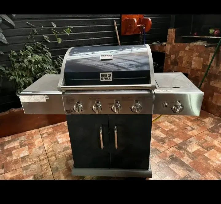 Parrilla a gas BBQ Grill con quemadores laterales