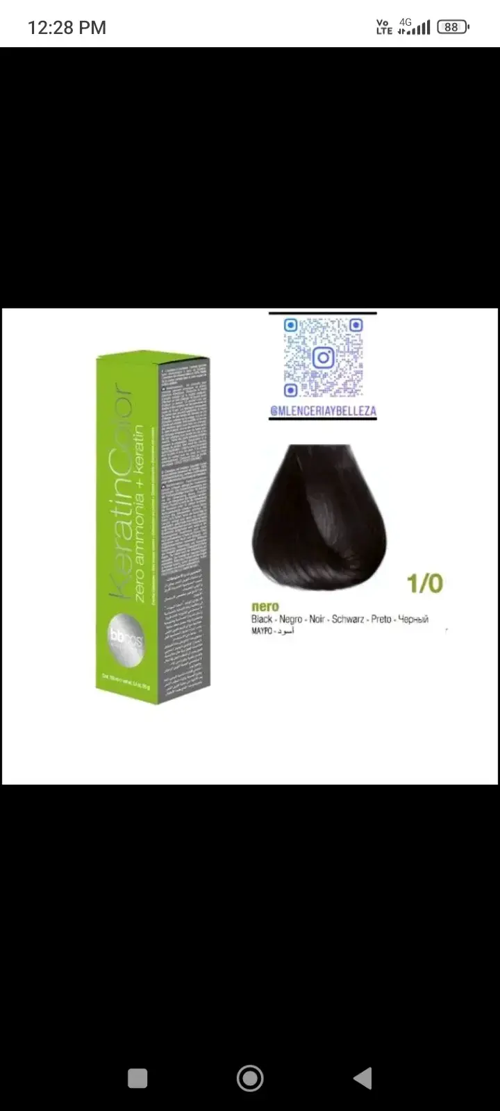 Tinte para cabello negro sin amoníaco bbcos - 3