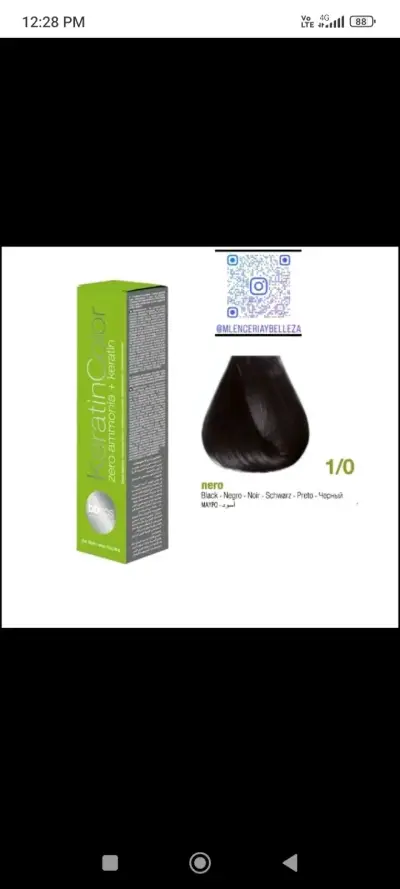 Tinte para cabello negro sin amoníaco bbcos - miniatura 3