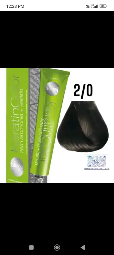 Tinte para cabello negro sin amoníaco bbcos - miniatura 4