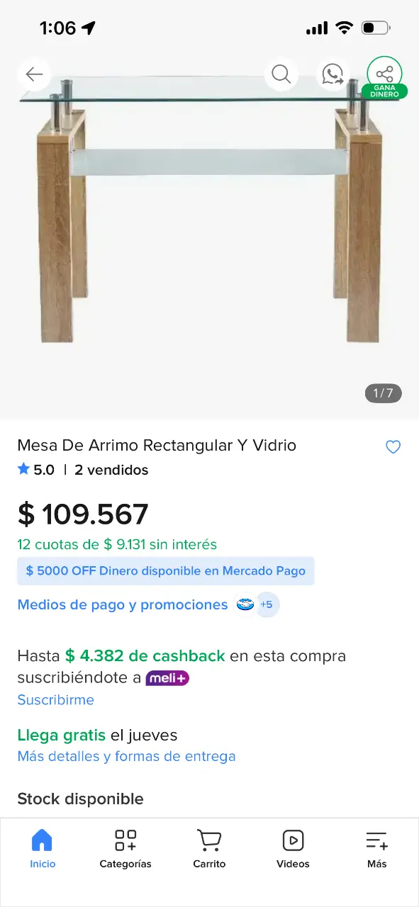 Arrimo de vidrio y madera - 5