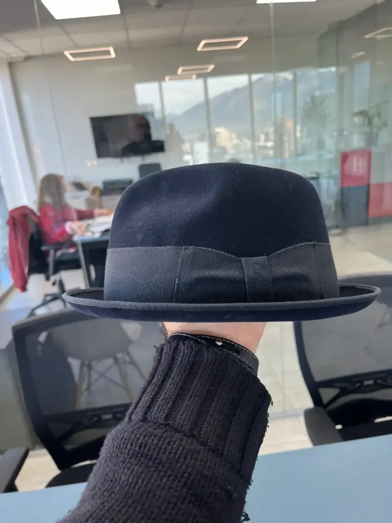 Sombrero Fedora Stetson Negro de Lana - 2