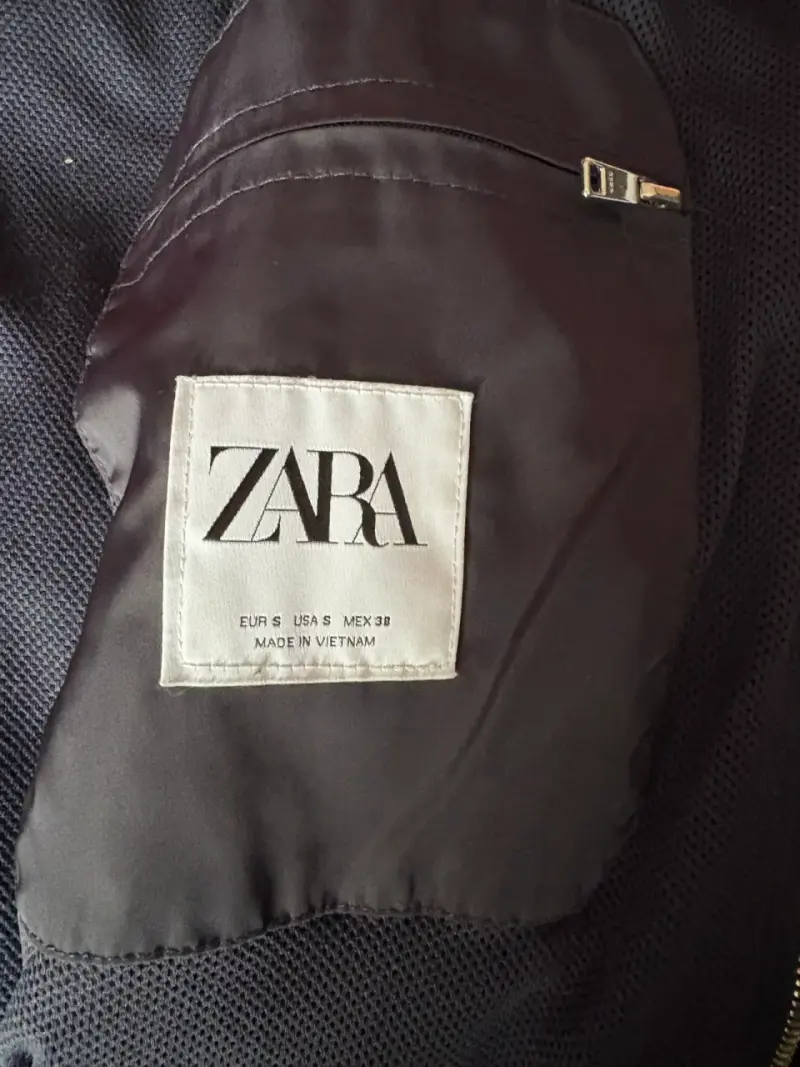 Chaqueta bomber azul marino Zara para hombre - 2