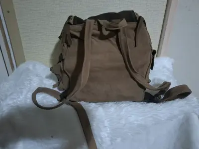 Mochila de gamuza con flecos marrón - miniatura 2