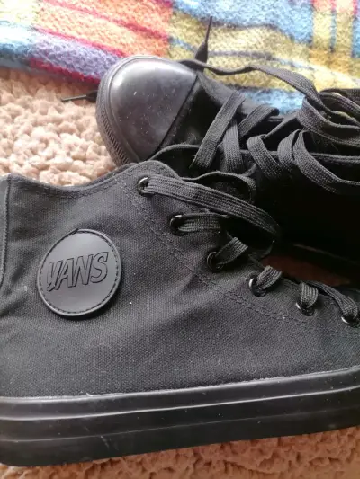 Zapatillas negra lona estilo Vans - miniatura 1