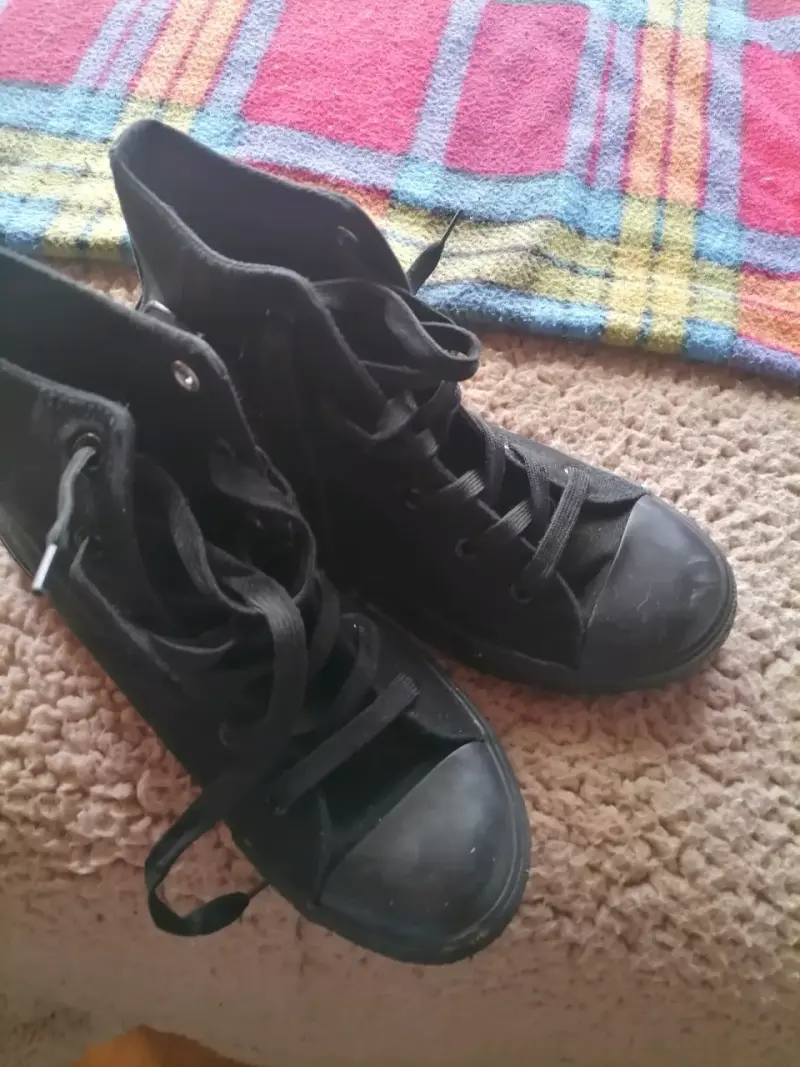 Zapatillas negra lona estilo Vans - 5