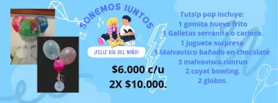 2x Set de Dulces y Globos para Niños tutsi pop - miniatura 4
