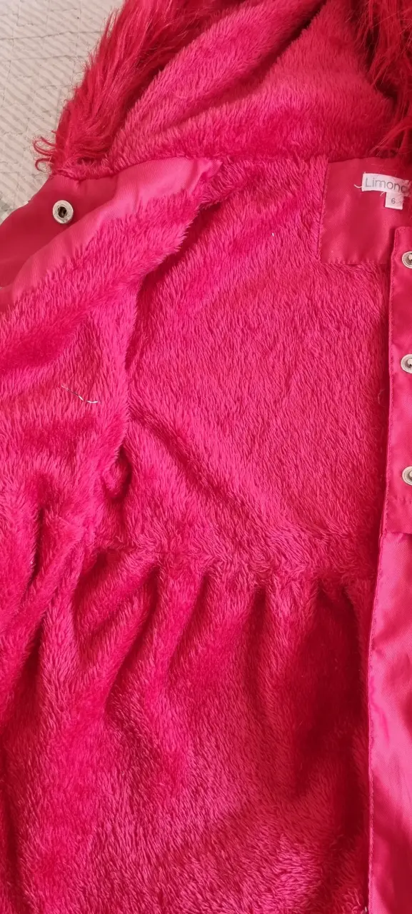 Abrigo rojo con capucha para niña Limonada talla 6 - 2