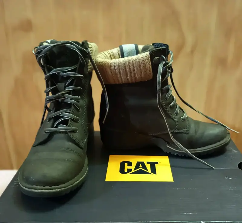 Botas de invierno para mujer color burdeos con forro de lana - 2