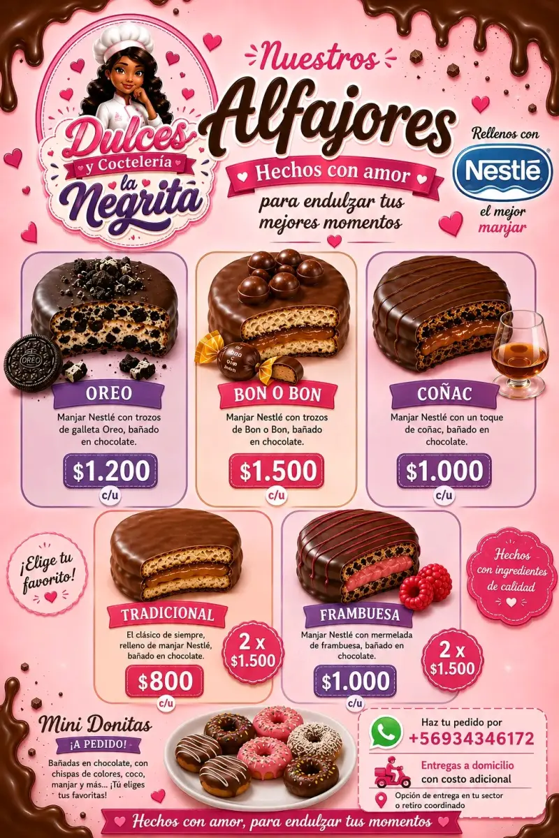 Alfajores surtidos Dulces La Negrita