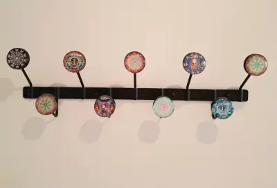 Perchero de pared con diseño mandala - miniatura 1