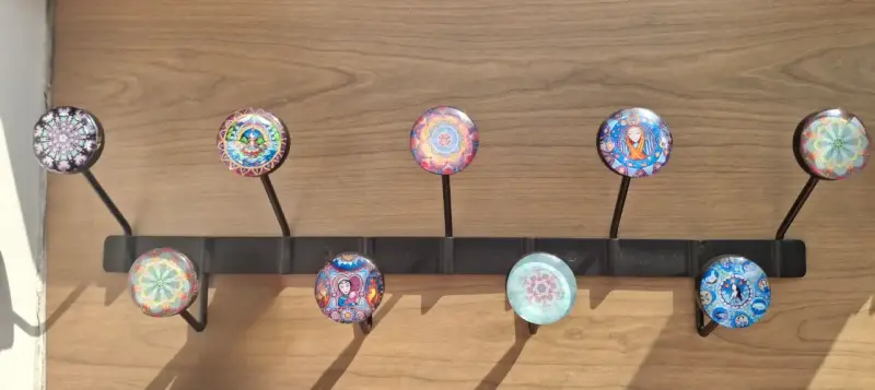Perchero de pared con diseño mandala - 2