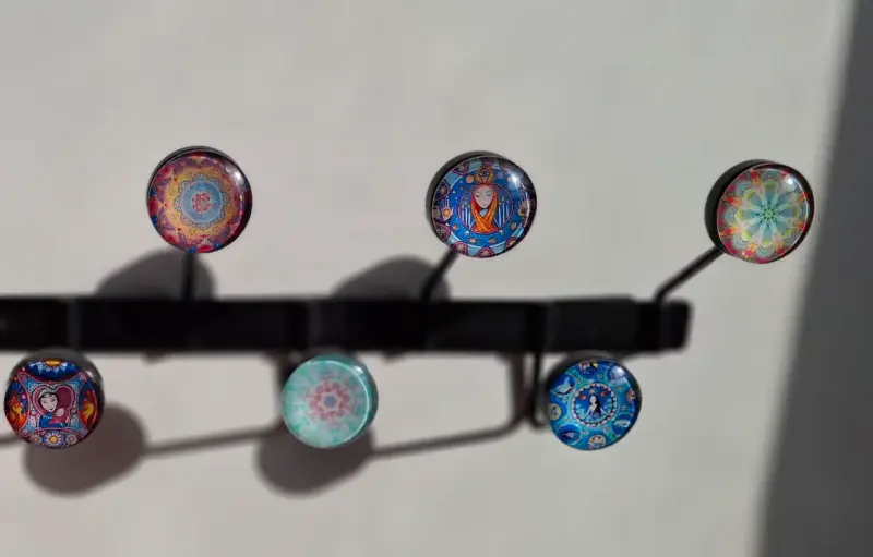 Perchero de pared con diseño mandala - 4