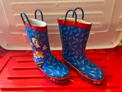 Botas de lluvia infantiles Mickey Mouse azules - miniatura 1