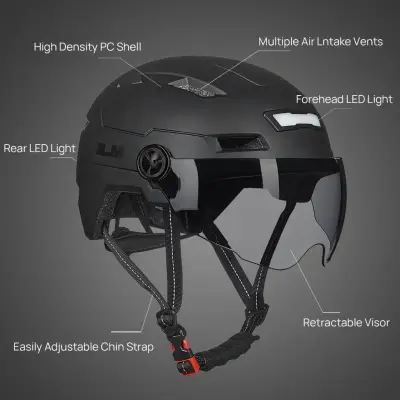 Casco ILM con Luces LED y Visor - miniatura 6