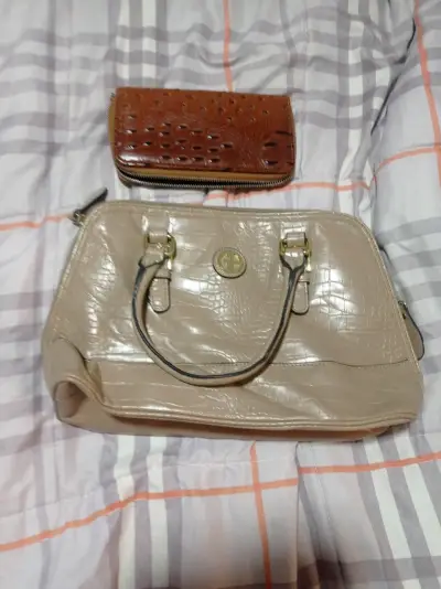 Set de Carteras y Monedero de Cuero Sintético - miniatura 1