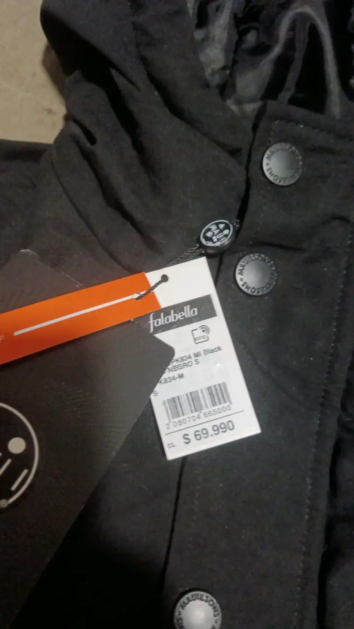 Parka negra con capucha para hombre - 2