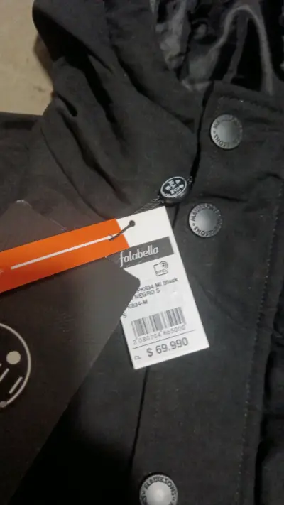 Parka negra con capucha para hombre - miniatura 2