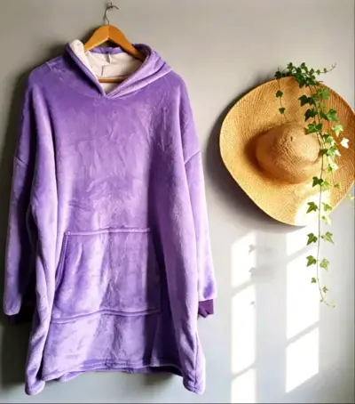 Polerón Oversize Morado con Capucha - miniatura 1