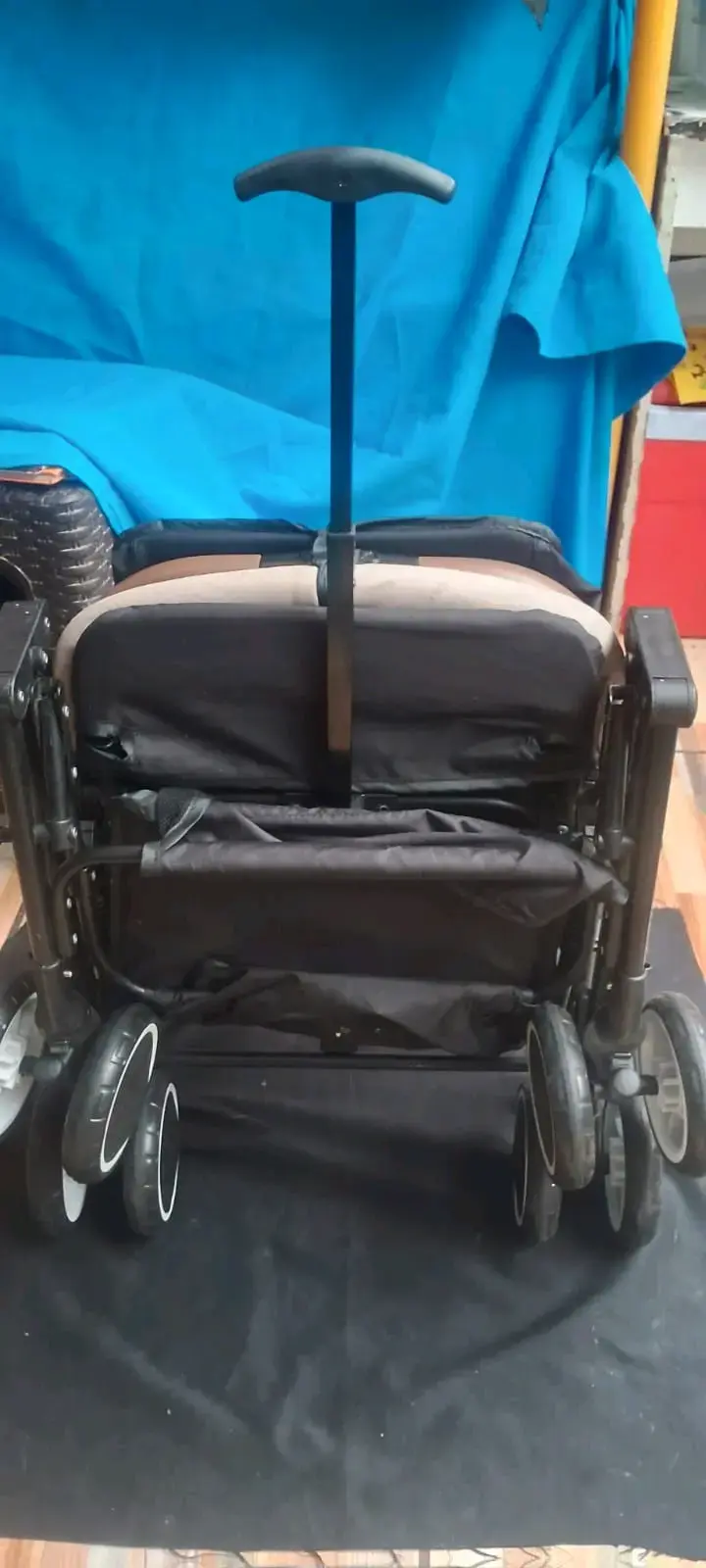 Coche de paseo Bebesit plegable beige - 2